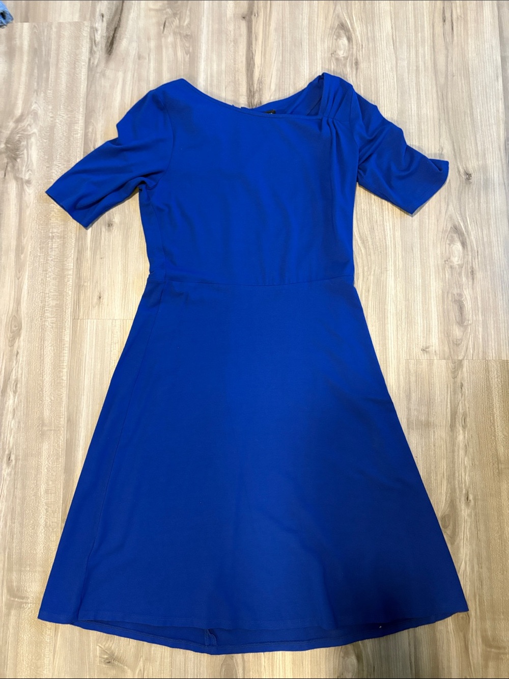 Ann Taylor Cobalt Blue Midi A-Line Dress